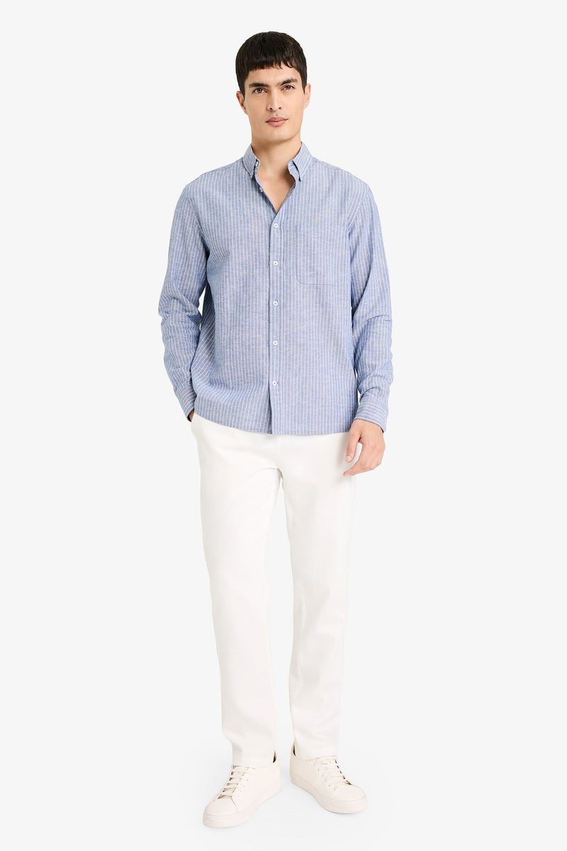 DeFacto White Man Soft Textured Jogger Pants Casual - Image 1